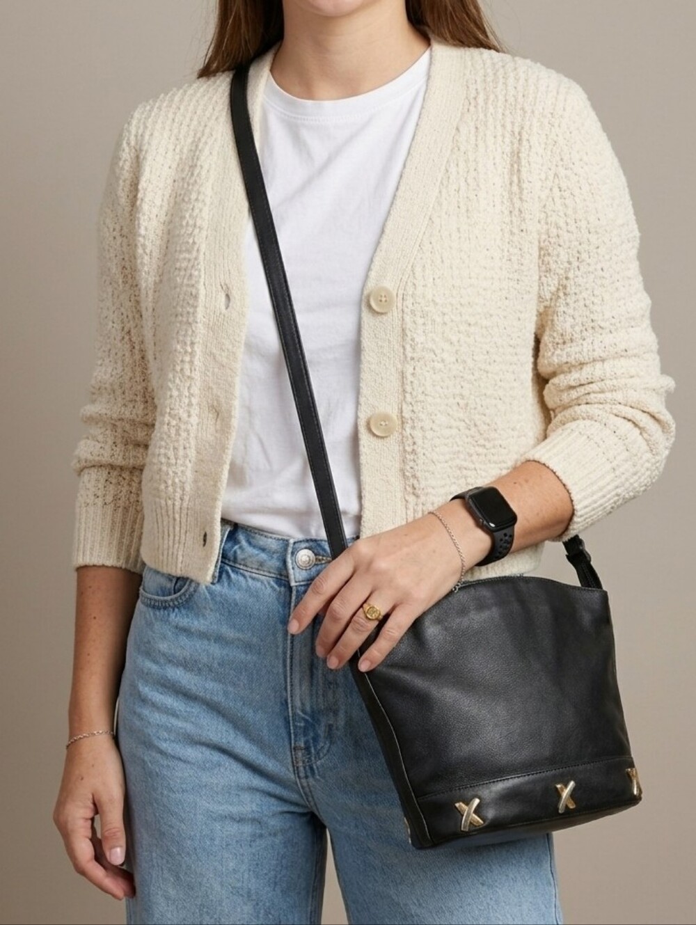Vintage Paloma Picasso Italian Leather Crossbody Bag
